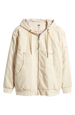 CAT WWR Hooded Canvas Work Jacket in Sandshell