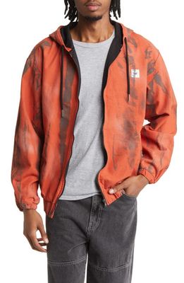 CAT WWR Tie Dye Hooded Active Workwear Jacket in Multi Orange