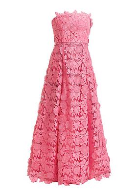 Cataleya Strapless Lace Gown