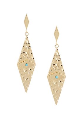 Catalina 14K-Gold-Plated & Turquoise Evil-Eye Drop Earrings