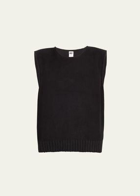 Catalina Sleeveless Cotton Knit Sweater