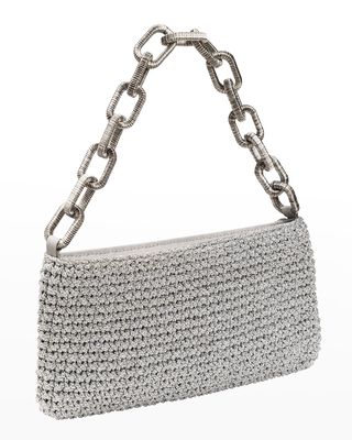 Catena Metallic Woven Clutch Bag