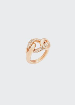 Catene 18K Rose Gold Diamond Ring