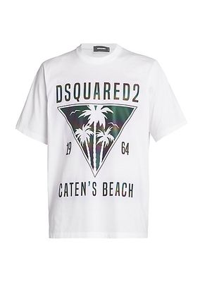 Caten's Beach Graphic Cotton T-Shirt