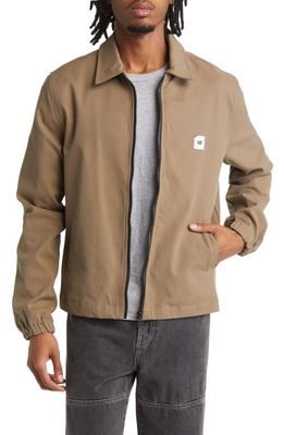 CATERPILLAR Twill Zip Workwear Jacket in Prairie Sand