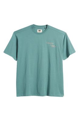 CATERPILLAR x Colour Plus Co. Embroidered Cotton T-Shirt in Sagebrush