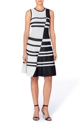 Catherine Catherine Malandrino Loren Colorblock Stripe Dress in Black Ink 