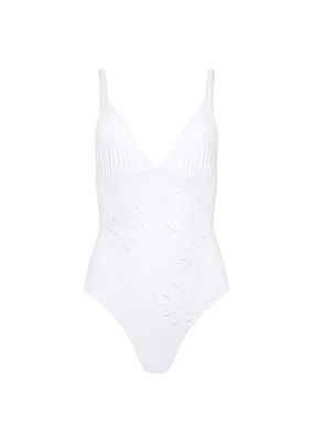 Catherine With Floral Applique Swimsuit