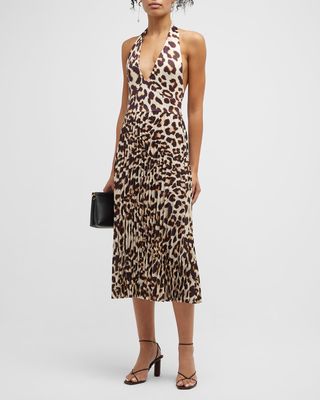 Cathouse Leopard Halter Midi Dress