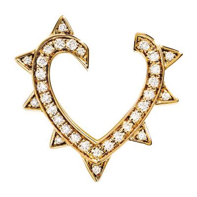 Caur Rockaway yellow gold and diamond earring