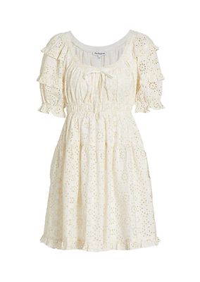 Cavaretta Eyelet Embroidered Cotton Mini Dress