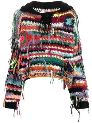 CAVIA chunky-knit cropped jumper - Black
