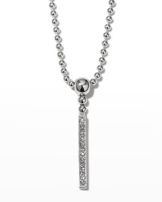 Caviar Spark Diamond Stick Pendant Necklace