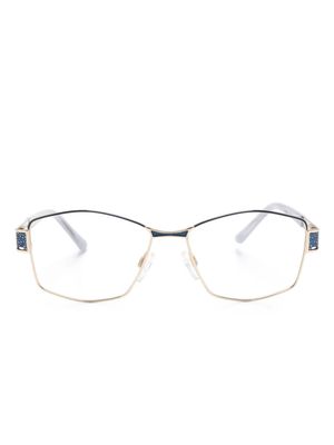 Cazal 1245 geometric-frame glasses - Blue