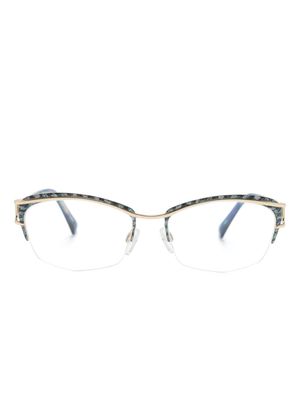 Cazal 1281 oval-frame glasses - Blue