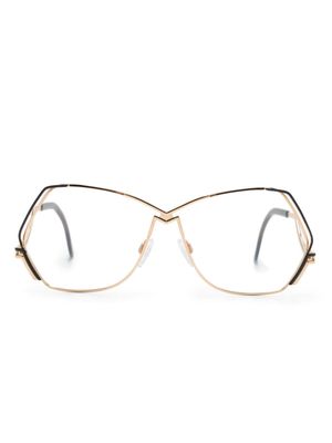 Cazal 226 geometric-frame glasses - Gold