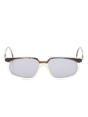 Cazal graphic-print square-frame sunglasses - Black