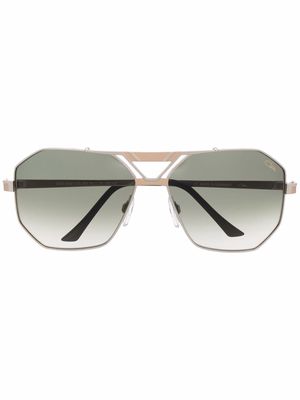 Cazal hexagonal pilot sunglasses - Silver