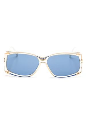 Cazal logo-engraved square-frame sunglasses - White