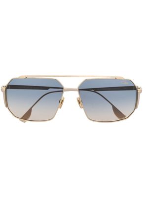 Cazal Mod. 755 geometric-frame sunglasses - Gold