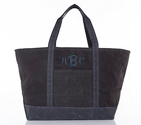 CB Station Personalized Waxed Canvas Large Boat Tote