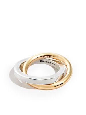 CC-Steding 9kt yellow gold and sterling silver duo ring