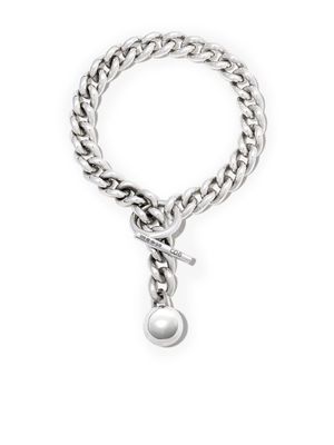 CC-Steding ball charm heavy chain bracelet - Silver