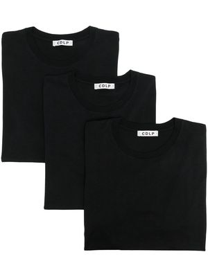 CDLP crew-neck T-shirt 3-pack - Black