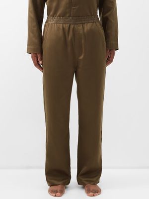 CDLP - Home Satin Pyjama Trousers - Mens - Green