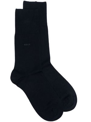 CDLP logo-print ankle socks - Blue