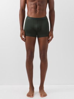 CDLP - Pack Of Three Lyocell-blend Boxer Trunks - Mens - Green