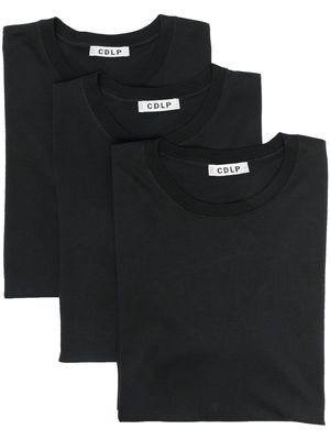 CDLP set fo three cotton T-shirts - Black