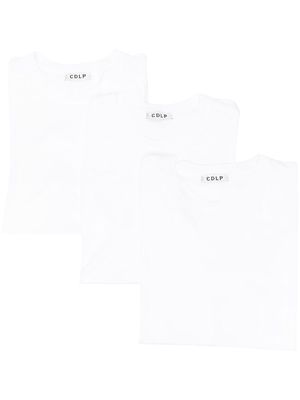 CDLP short-sleeve cotton-blend T-shirt - White