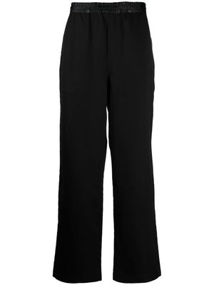 CDLP wide-leg satin trousers - Black