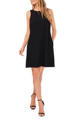 CeCe Back Bow Sleeveless A-Line Dress in Rich Black