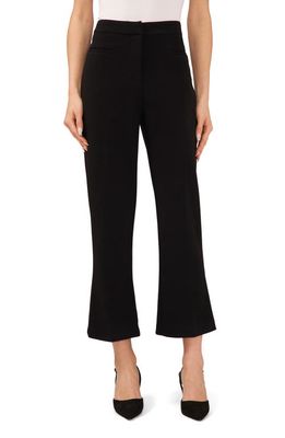 CeCe Fly Front Crop Flare Pants in Rich Black
