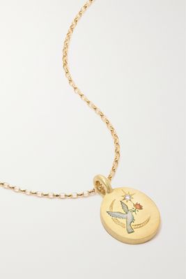 Cece Jewellery - Dove & Rose 18-karat Recycled Gold, Enamel And Diamond Necklace - one size