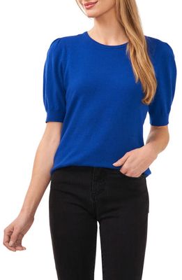 CeCe Puff Sleeve Sweater in Deep Royal Blue