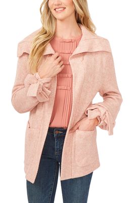 CeCe Rib Knit Cardigan in Misty Pink