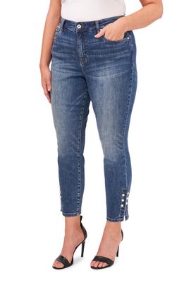 CeCe Straight Leg Ankle Jeans in Blue