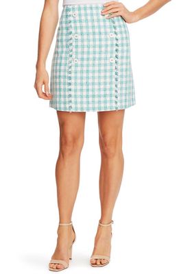 CeCe Tweed Miniskirt in Soft Ecru