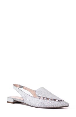 Cecelia New York Cleo Studded Slingback Flat in Marble Leather