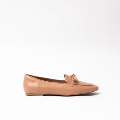 Cecelia New York Elizabeth Bow Embellished Loafer in Almond 