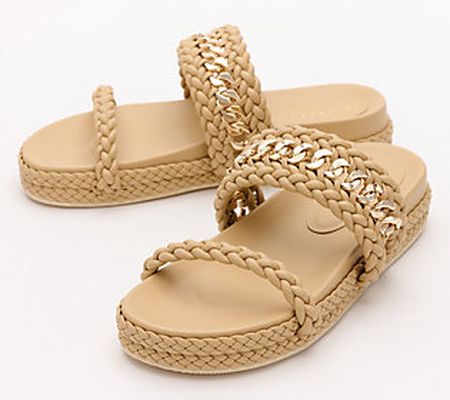 Cecelia New York Leather Woven Sandals - Penny