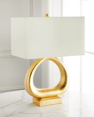 Cecile 28" Gold Leaf Table Lamp