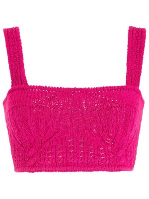Cecilia Prado crochet-style crop top - Pink