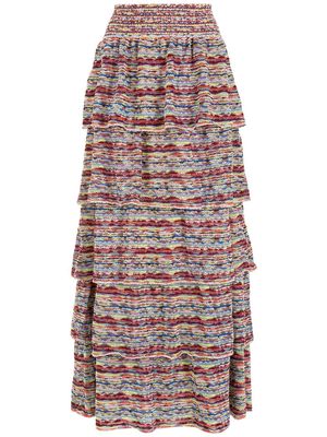 Cecilia Prado Dayane tiered maxi skirt - Multicolour