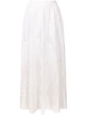 Cecilia Prado Frida panelled midi skirt - White