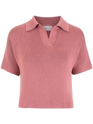 Cecilia Prado Paula ribbed-knit polo top - Pink