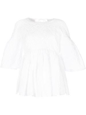 Cecilie Bahnsen Bell Shape Fawn Top - White
